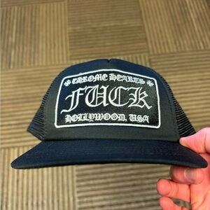 Chrome Hearts Bold Black Mesh Cap